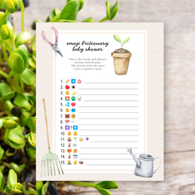 Baby shower pousse petite - jeu de pictionary emoj (Créateur téléchargé)