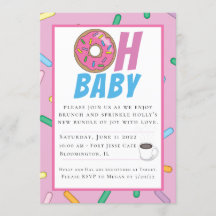 Baby shower Rainbow Sprinkles Brunch Invitation