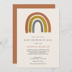 Baby shower Rainbow vintage par invitation par cou