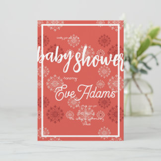 Baby shower Red Fireworks Invitation