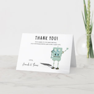 Baby shower Robot garçon - merci