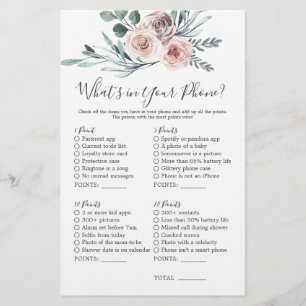 Baby shower Rose Boho Qu'est-ce que votre téléphon