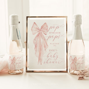 Baby shower Rose Bow Girl Pop It When She Pops