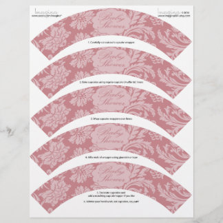 Baby shower rose Chintz do-it-yourself Cupcake Wra