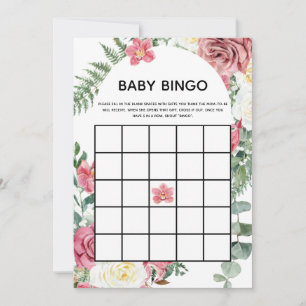 Baby shower rose Floral Baby Card
