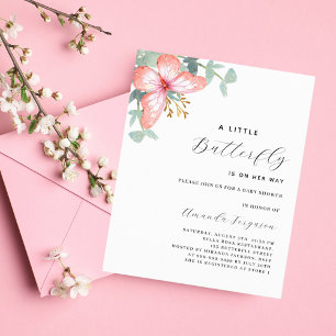 Baby Shower rose gold papillon verdure budget