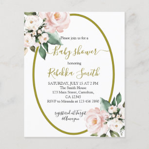 Baby shower rose pâle Budget