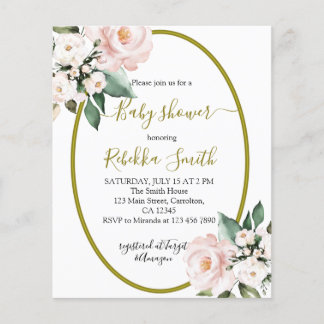 Baby shower rose pâle Budget