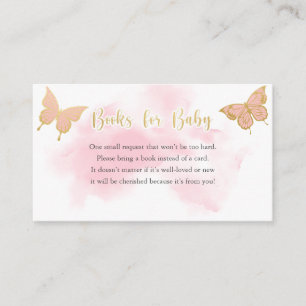 Baby shower rose papillon Invitation Demande de li