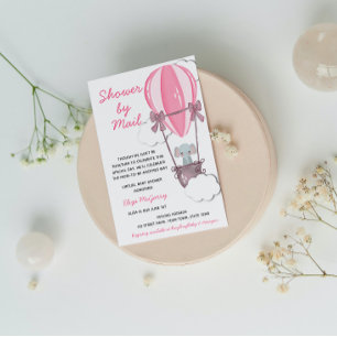 Baby shower rose par invitation par courrier