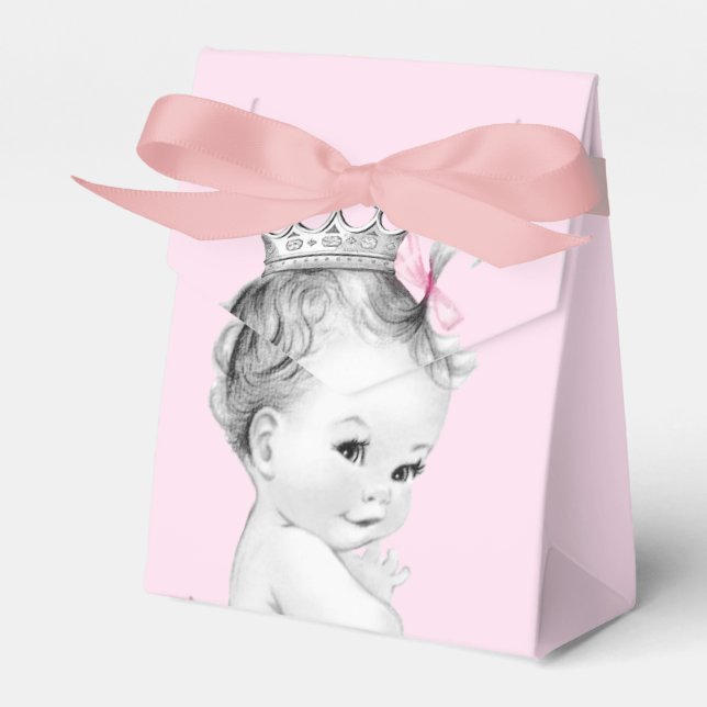 Baby shower rose princesse Ballotins (Verso)