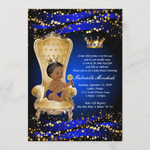 Baby shower Royal Blue, Baby shower Invitation