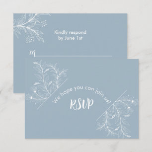 Baby shower RSVP Floral Bleu