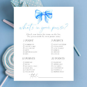 Baby shower ruban bleu - Qu'est-ce que dans votre