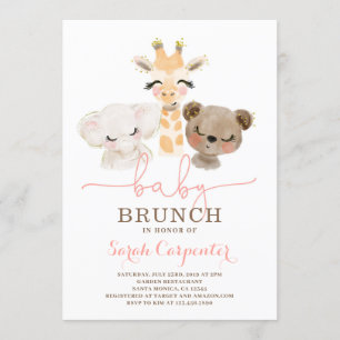 Baby shower Safari Brunch Invitation