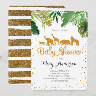 Baby shower Safari Jungle Invitation