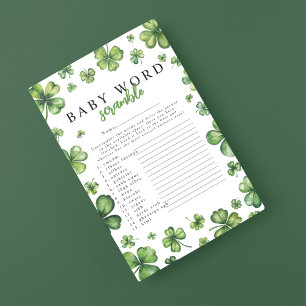 Baby shower shamrock 'Word Scramble'