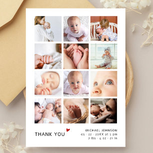 Baby shower simple 12 photo Collage  Merci