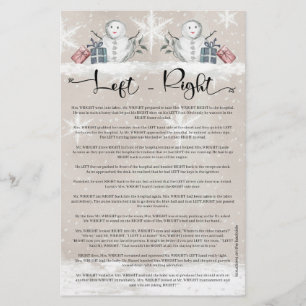 Baby shower Snowman gauche droite