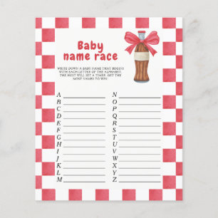 baby shower soda - Jeu de course de noms de bébé