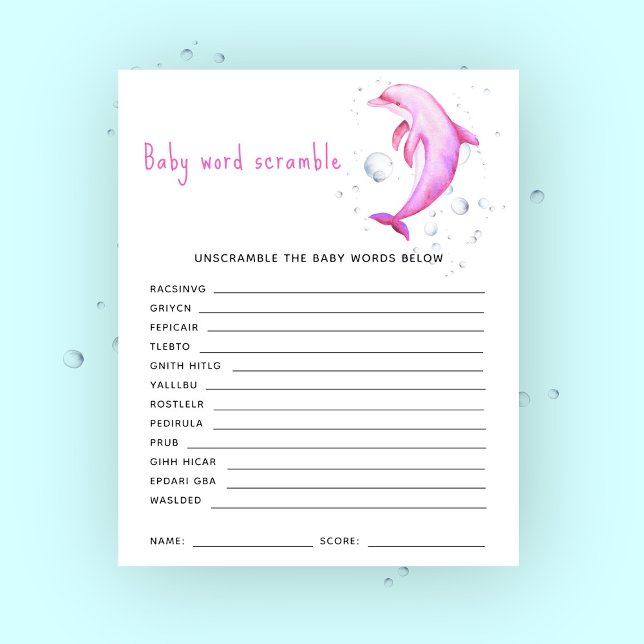 Baby shower sous la mer - Désordre de mots pour bé (Créateur téléchargé)