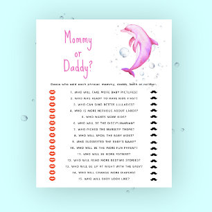 Baby shower sous la mer - jeu maman ou papa