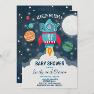 Baby shower spatial Invitation Baby shower Galaxy