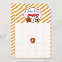 Baby shower Sport Blank Cadeau Baby Cartes de Bing