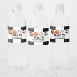 Baby shower Sportif Favoriser Étiquette bouteille