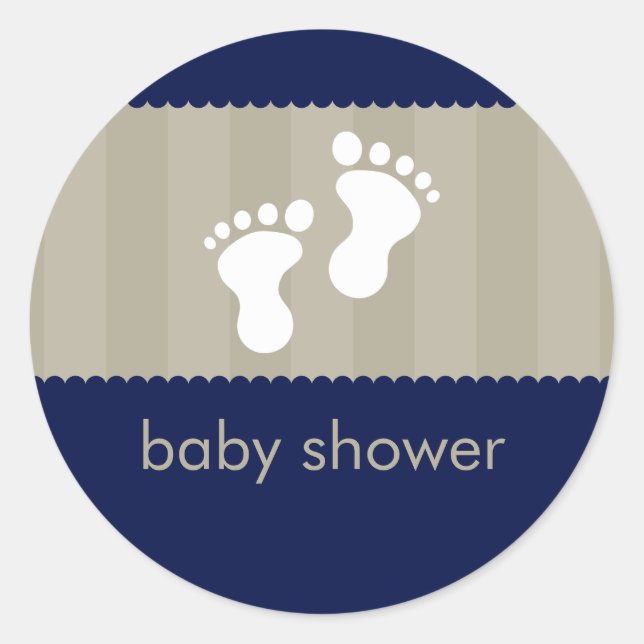 BABY SHOWER STICKER :: pieds heureux 11 (Devant)