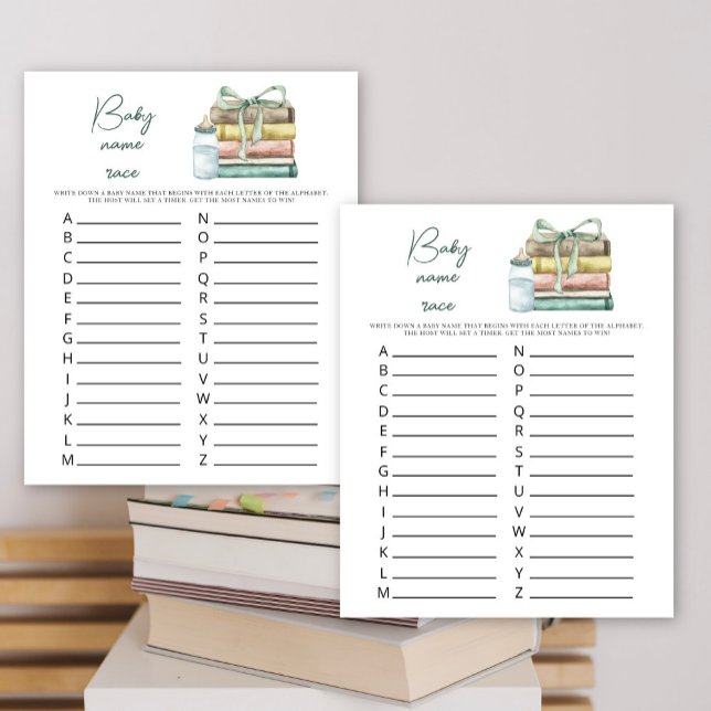 Baby shower Storybook - jeu de course de nom bébé (Créateur téléchargé)