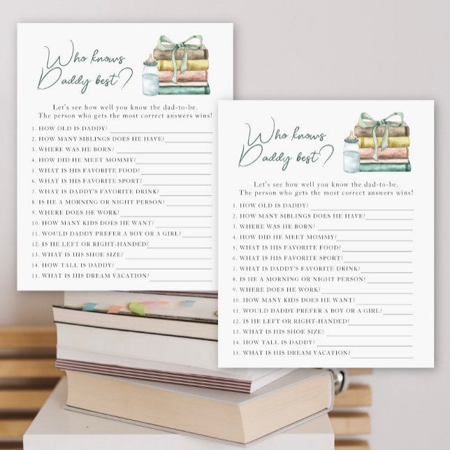 Baby shower Storybook - Jeu Qui connaît le meilleu (Créateur téléchargé)