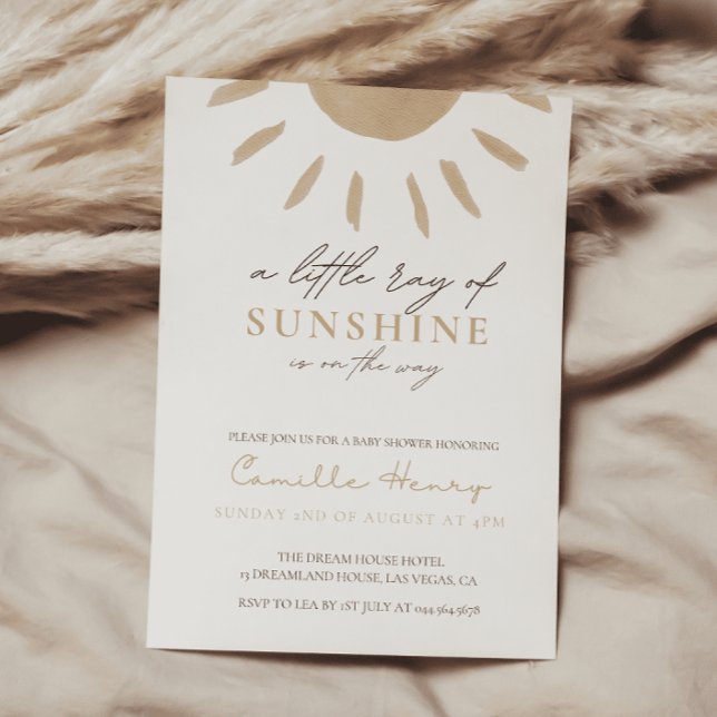 Baby shower Sunshine Invitation LEO (Créateur téléchargé)