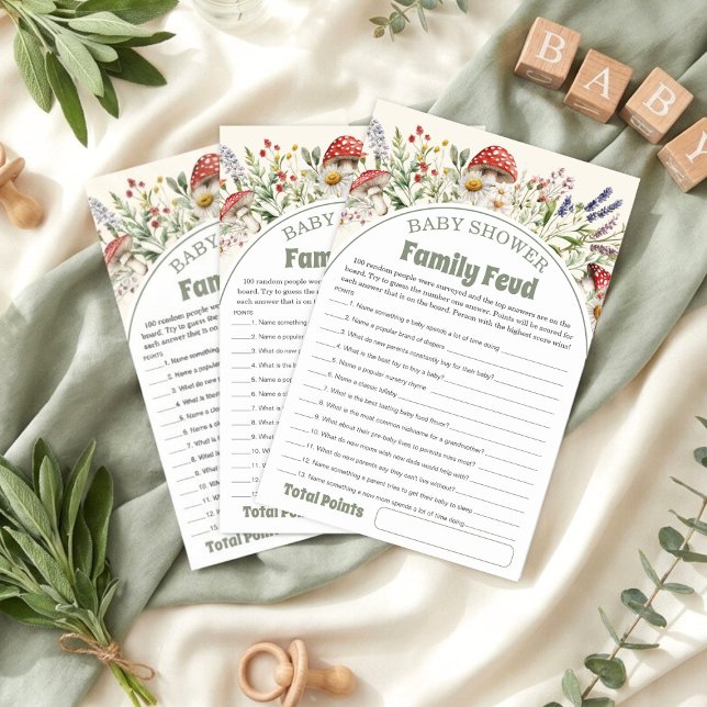 Baby Shower Survey Says Game Card (Créateur téléchargé)