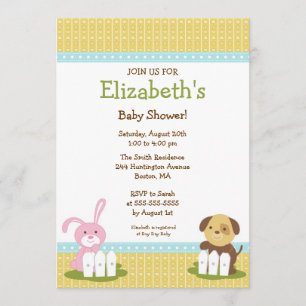 Baby shower Sweet Baby Animals Invitation