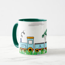 Baby shower tasses cadeaux - garçons, petit train