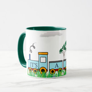 Baby shower tasses cadeaux - garçons, petit train