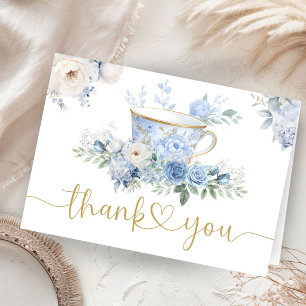 Baby Shower Tea Party Cartes de Remerciement Pliée
