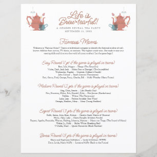 Baby shower Tea Party Cute Minimaliste Boho Neutra