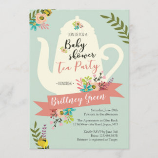 Baby shower Tea Party Invitation