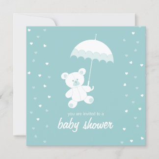 Baby shower Teddy Bear Blue / Toute invitation en