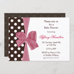 baby shower tendance chocolat rose arc Invitation