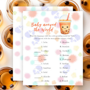 Baby shower thé - Jeu bébé autour du monde