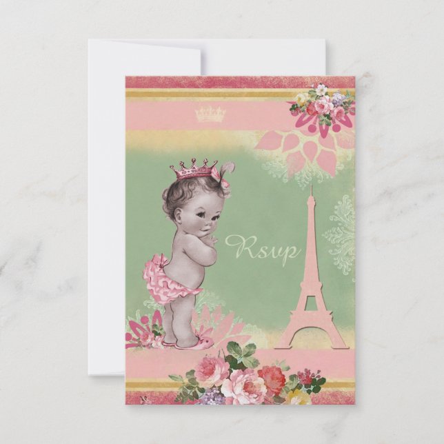 Baby shower Tour Princesse Eiffel RSVP (Devant)