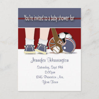 Baby shower Tous Modèle Invitation Sports