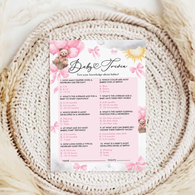 Baby shower Trivia Jeu (Créateur téléchargé)