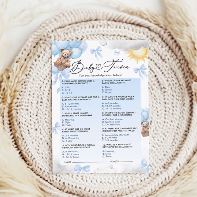 Baby shower Trivia Jeu (Créateur téléchargé)