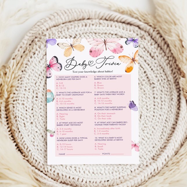 Baby shower Trivia Jeu (Créateur téléchargé)