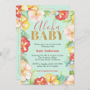 Baby shower tropical Aloha Baby Invitation