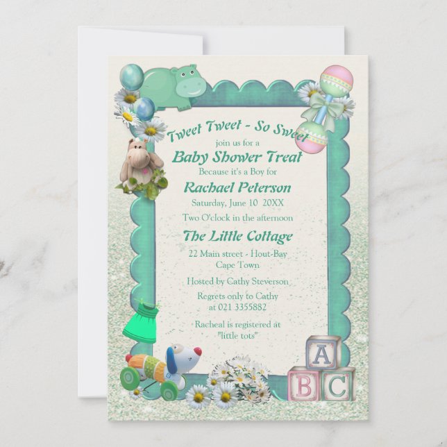 Baby shower Tweets Invitation (Devant)